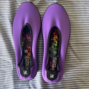 Purple slip on shoes